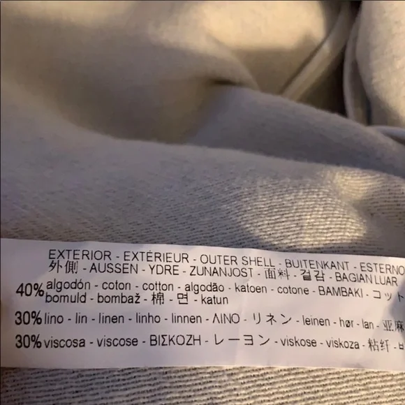 NWOT Zara texturized weave blazer light blue - Picture 6 of 7